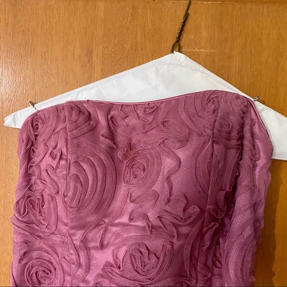 Le Chateau Strapless Rosette Formal Dress - Picture 7 of 10